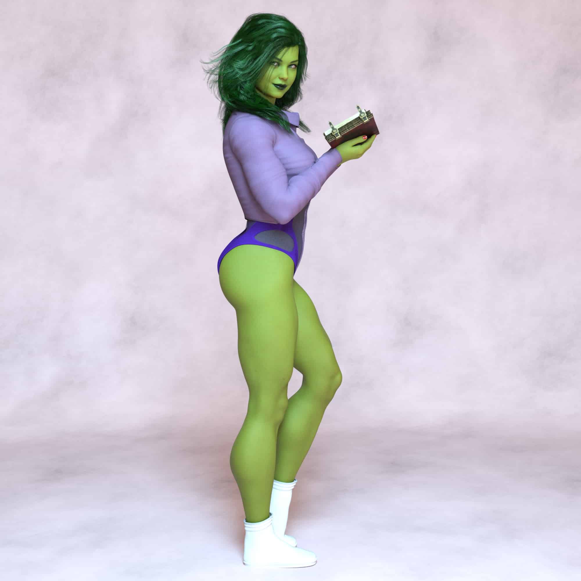 She Hulk 13 bookworm - 3D Artwork